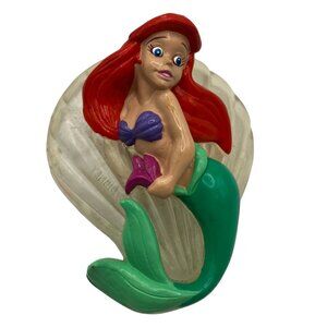 VTG 90s Disney The Little Mermaid Ariel Seashell Night Light Lamp - Works!